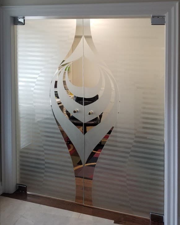 ETCHED GLASS FRAMELESS DOOR (FRM-D32)