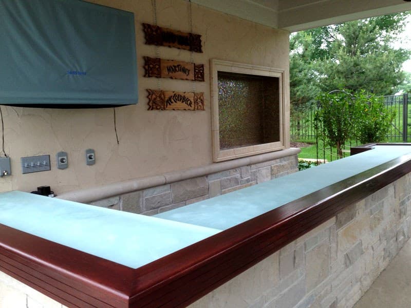 GLASS BAR TOP FOR OUTSIDE (GB38)