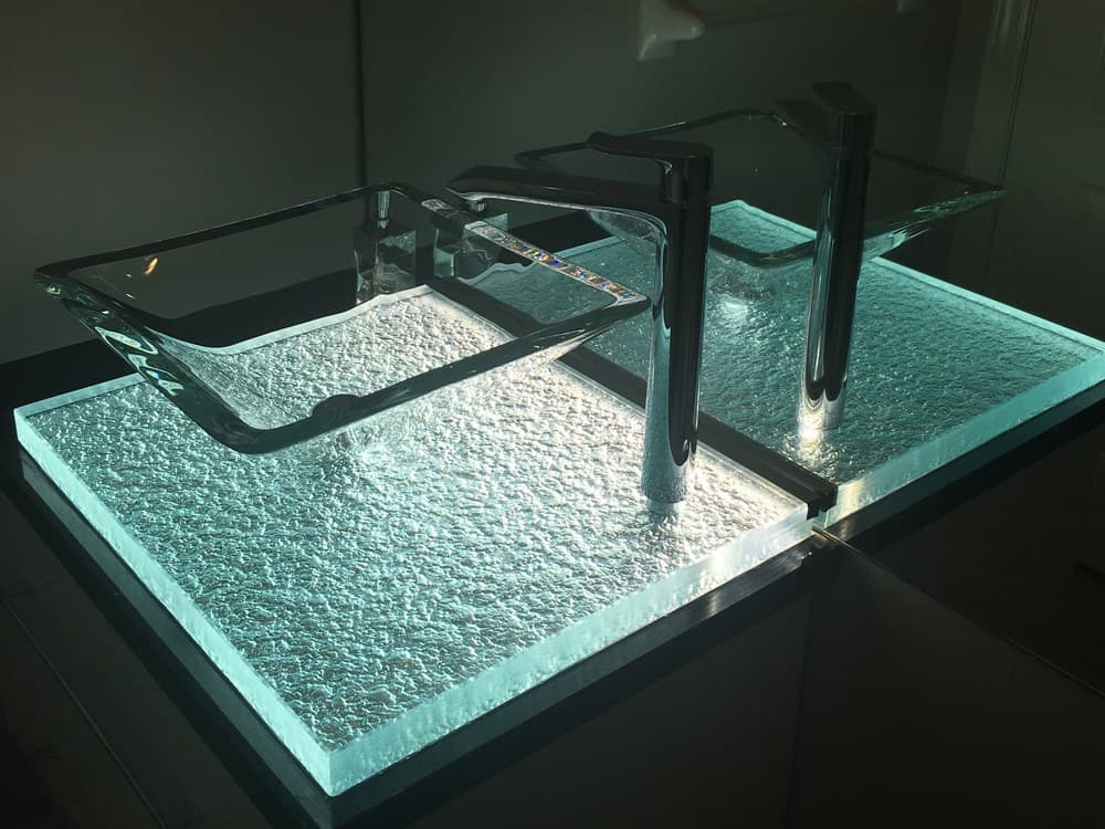 Bathroom glass countertop (BC732)