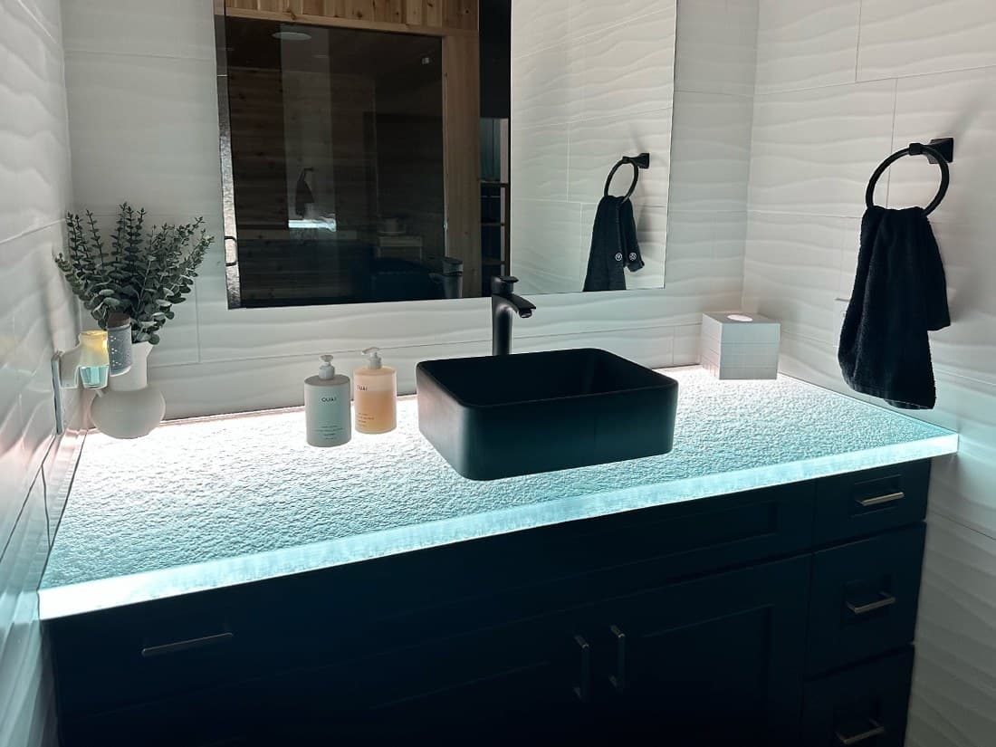 BATHROOM GLASS COUNTERTOP (BC118)
