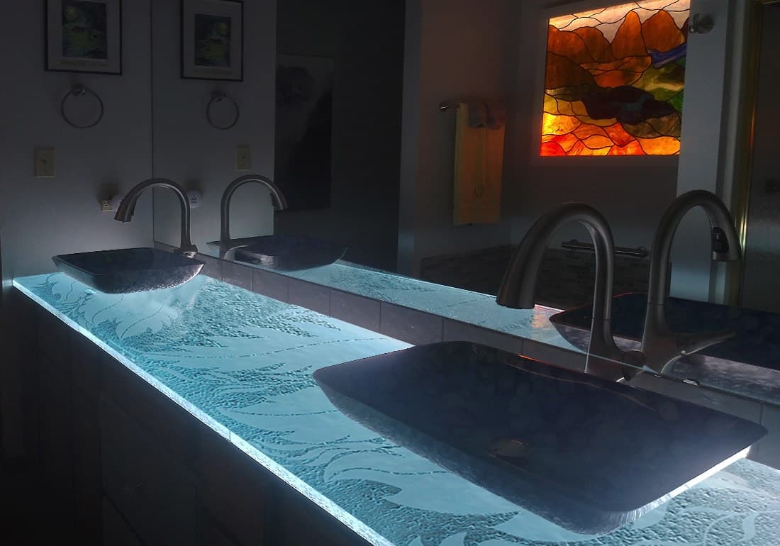 ARTISTIC BATHROOM GLASS COUNTERTOP (BC76)
