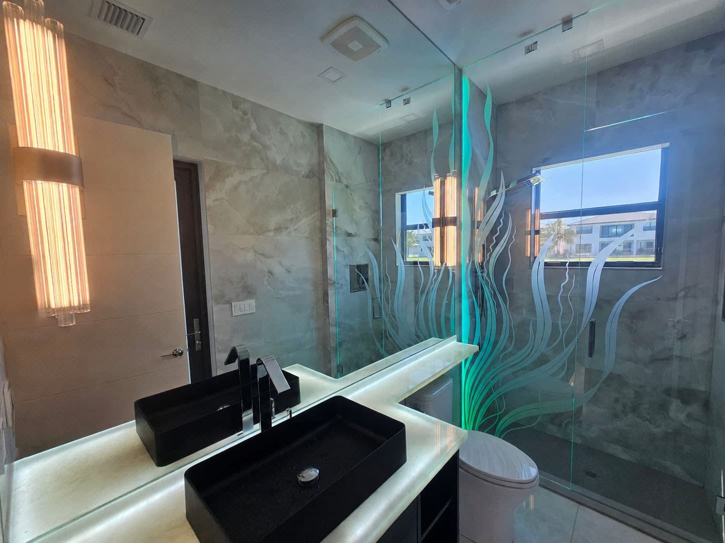 Bathroom Glass Countertop (BC306)