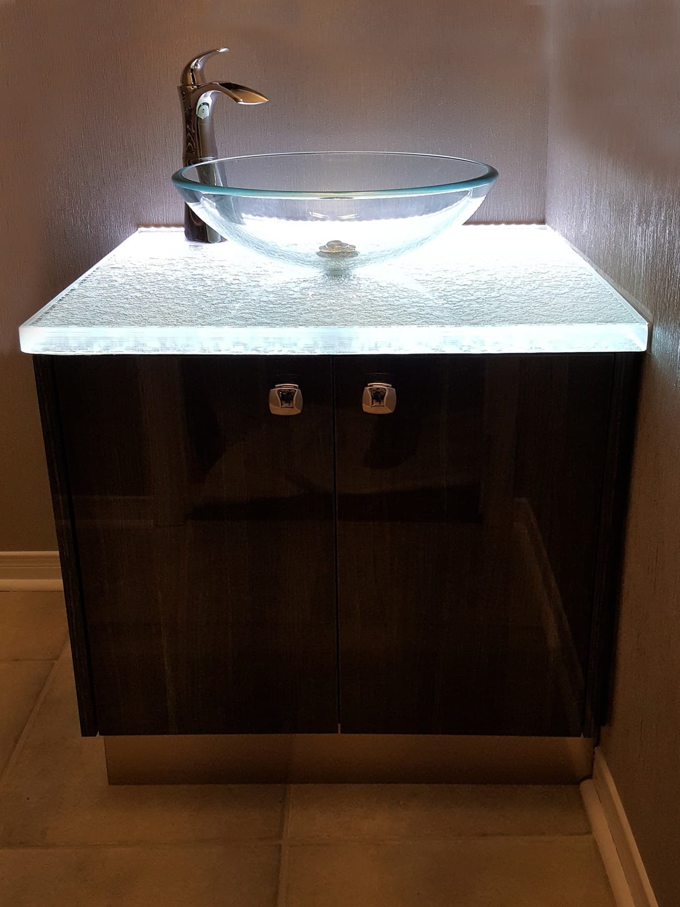 Bathroom glass countertop (BC54)
