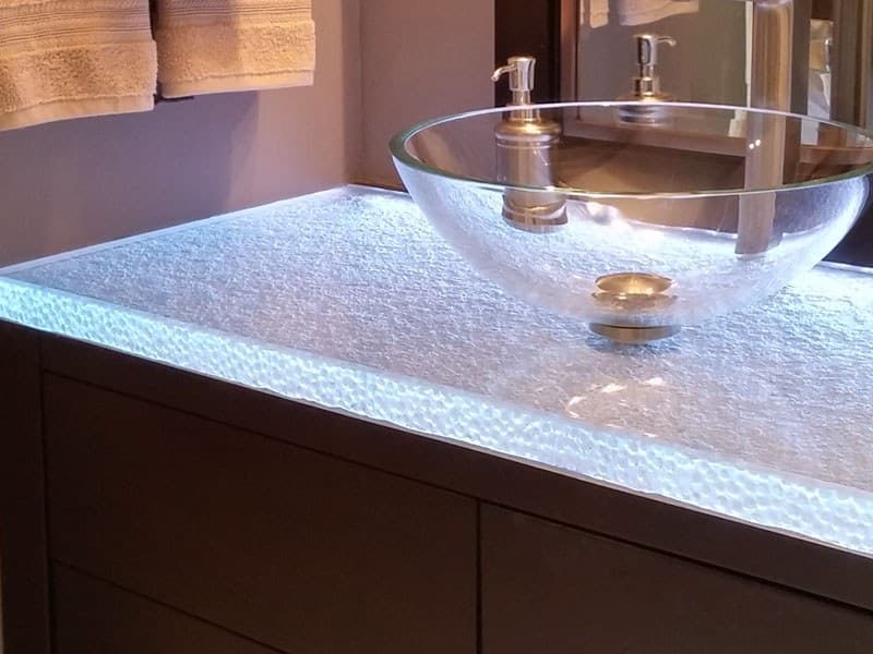 Bathroom glass countertop (BC58)
