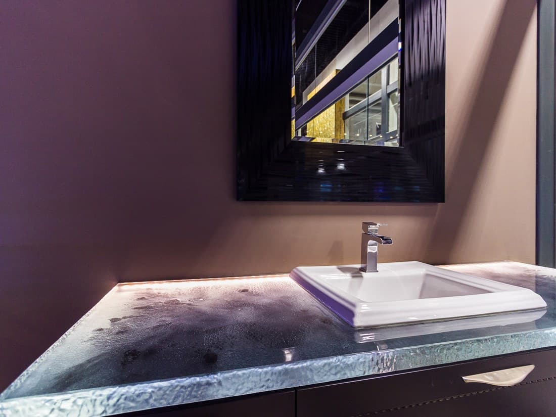Bathroom glass countertop (BC61)