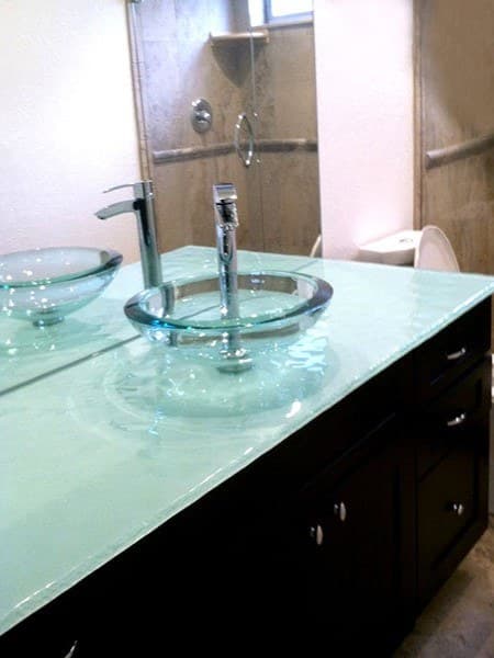Bathroom glass countertop 3/4" (BC17)