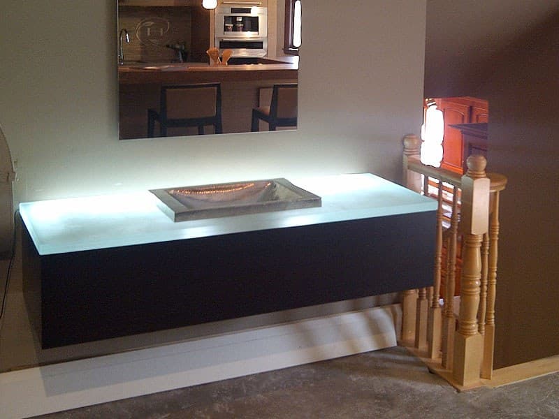 Glass countertop for bathroom (BC34)