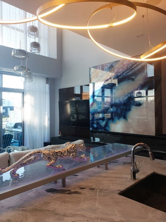 CONTEMPORARY GLASS FIREPLACE (GF43)