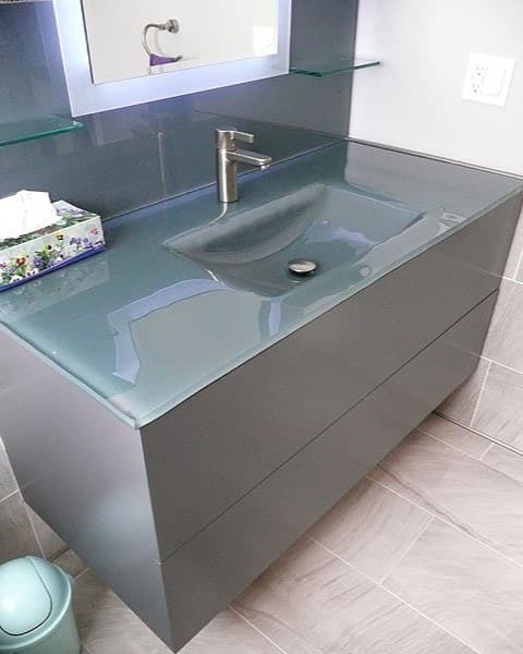 INTEGRATED COLORED GLASS SINK (IS17)