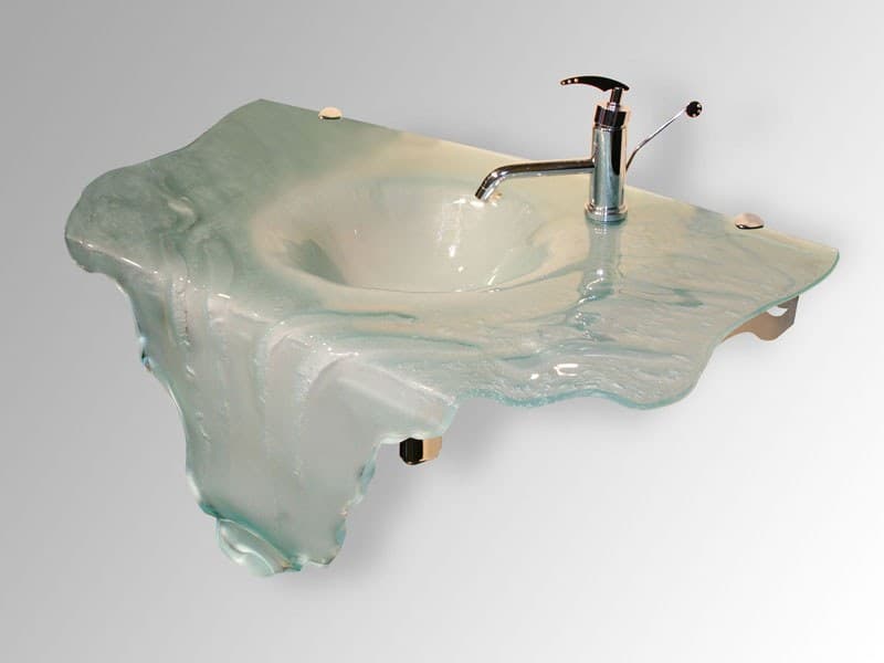 Wall Mount Glass Sink - "Waterfall" (40in) (WMGS2)