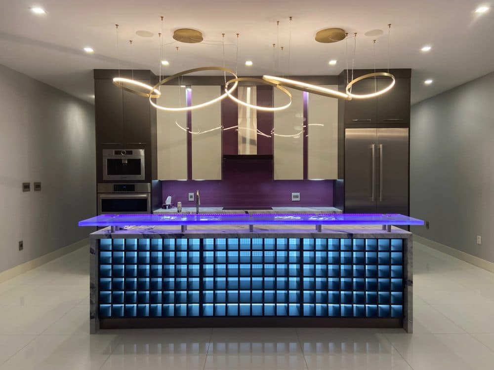 Luxury Glass Countertop Ideas for High-End Kitchens