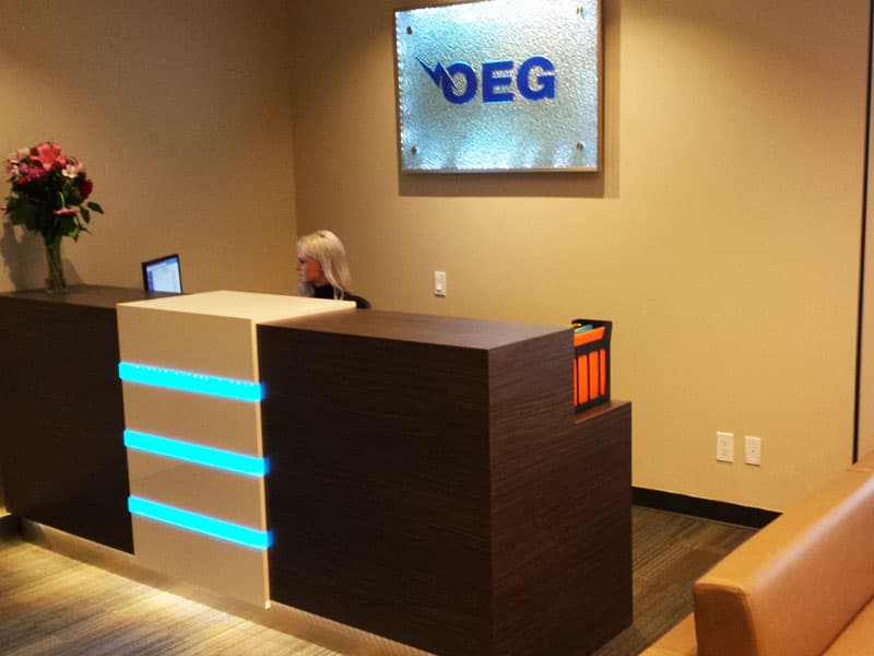 Reception Desk with Glass Inserts (FRT48)