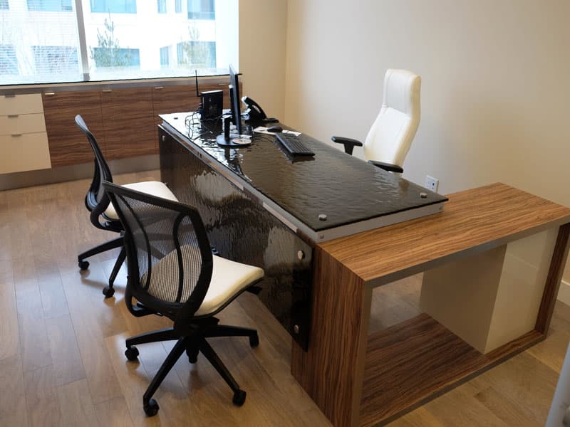 Computer Desk with Glass (FRT49)
