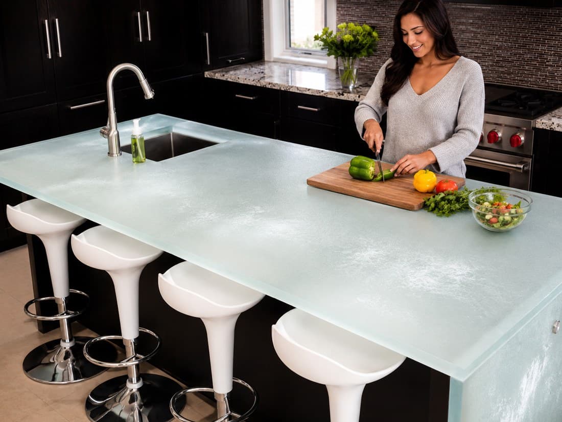 Glass Kitchen Island Countertops