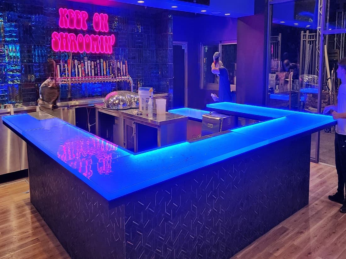 Glass Bar Top