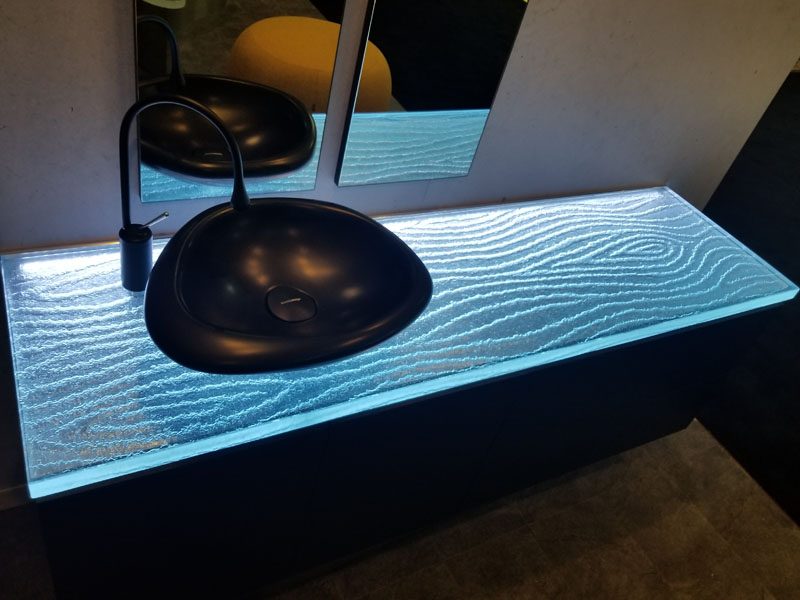 Bathroom countertop with wood texture1