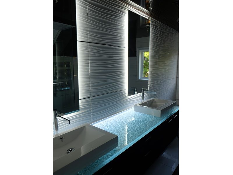 Bathroom mirror with LED light Fima
