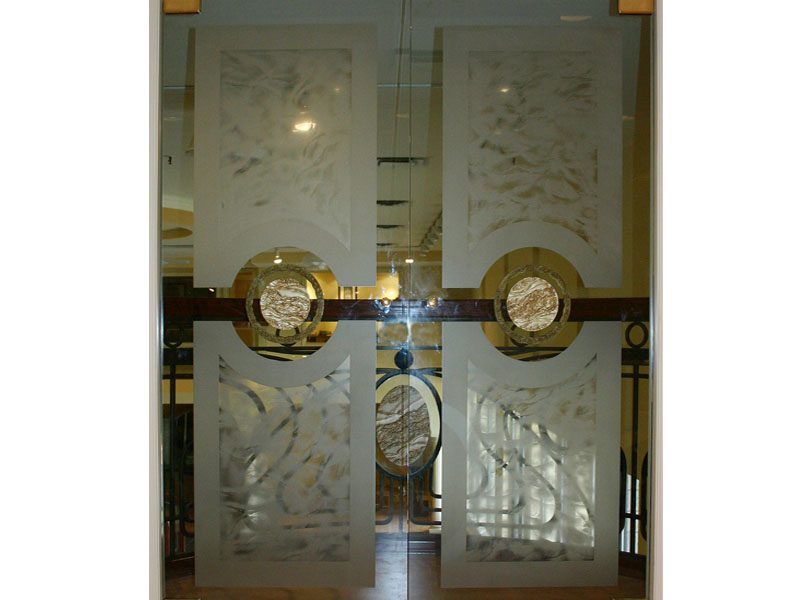 Glass Double DoorsMedalions