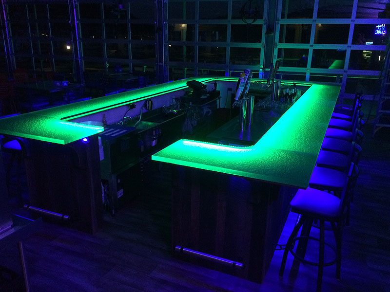 Glass display counters