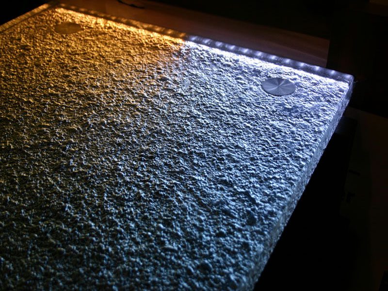 glass countertops for modern kitchens led