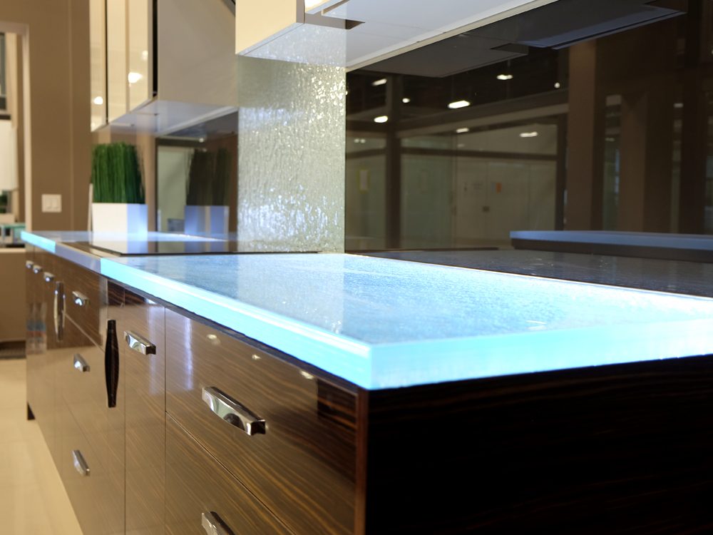 glass kitchen countertops