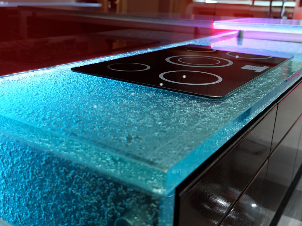 Kitchen glass counters