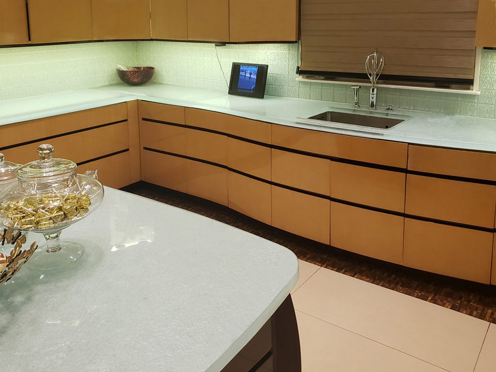 Custom glass countertops