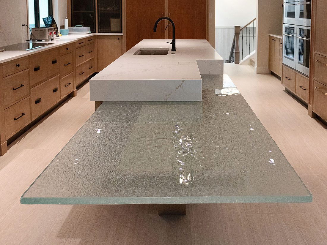 glass countertops after perfect installation