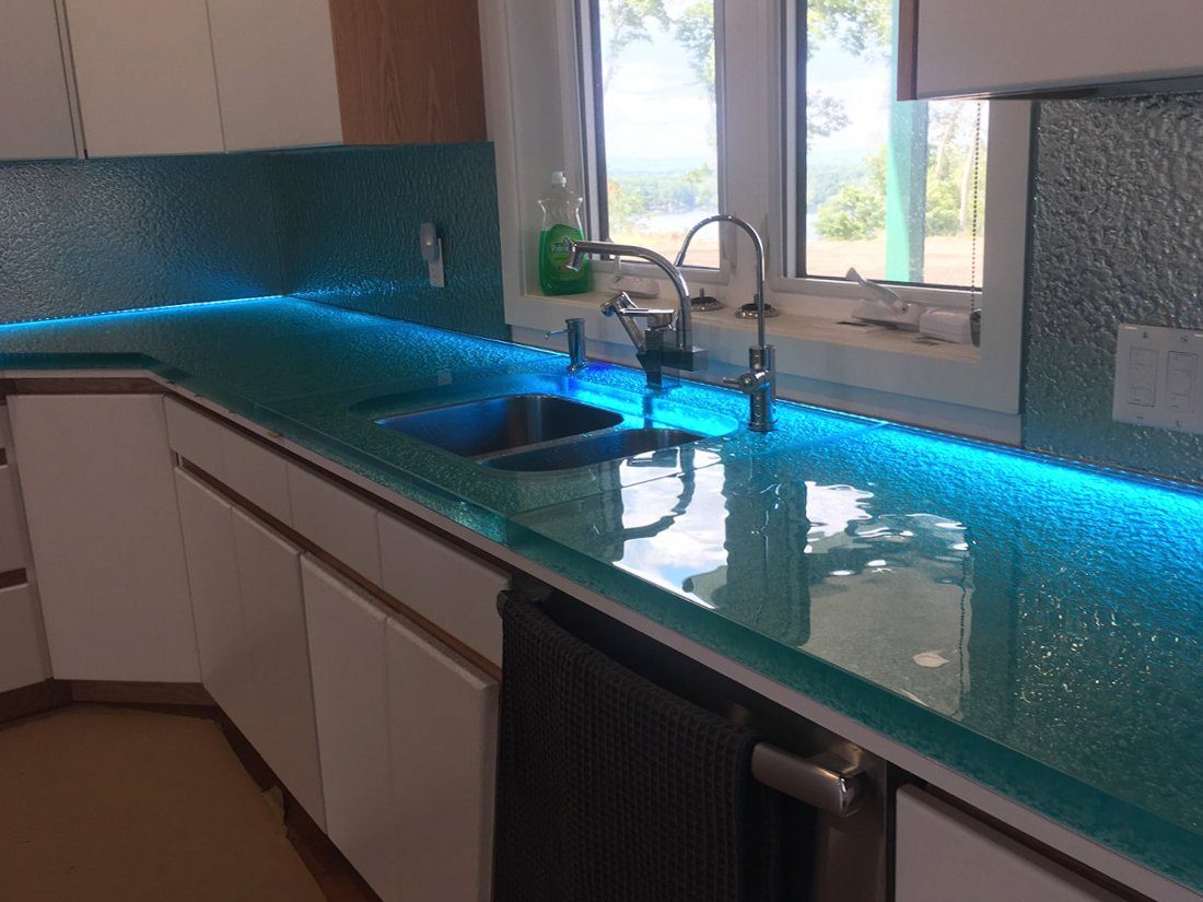 glass countertop