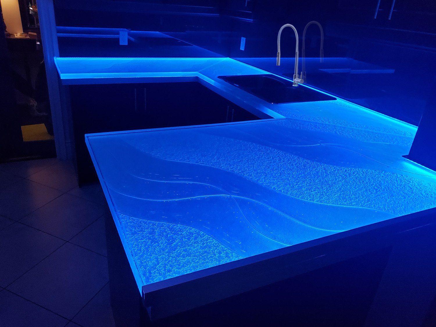 Colorful Statement Glass Counters