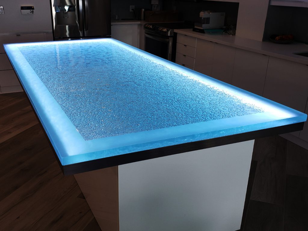 Kitchen glass island Gino Sette 1777540223