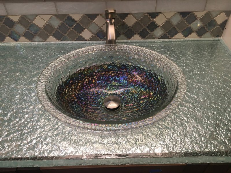 Bathroom glass countertops Mike Daniel2